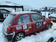 Having cleared the snow off for the first time! TMC/MCAC Rockingham Stages, 9th/10th December 2017